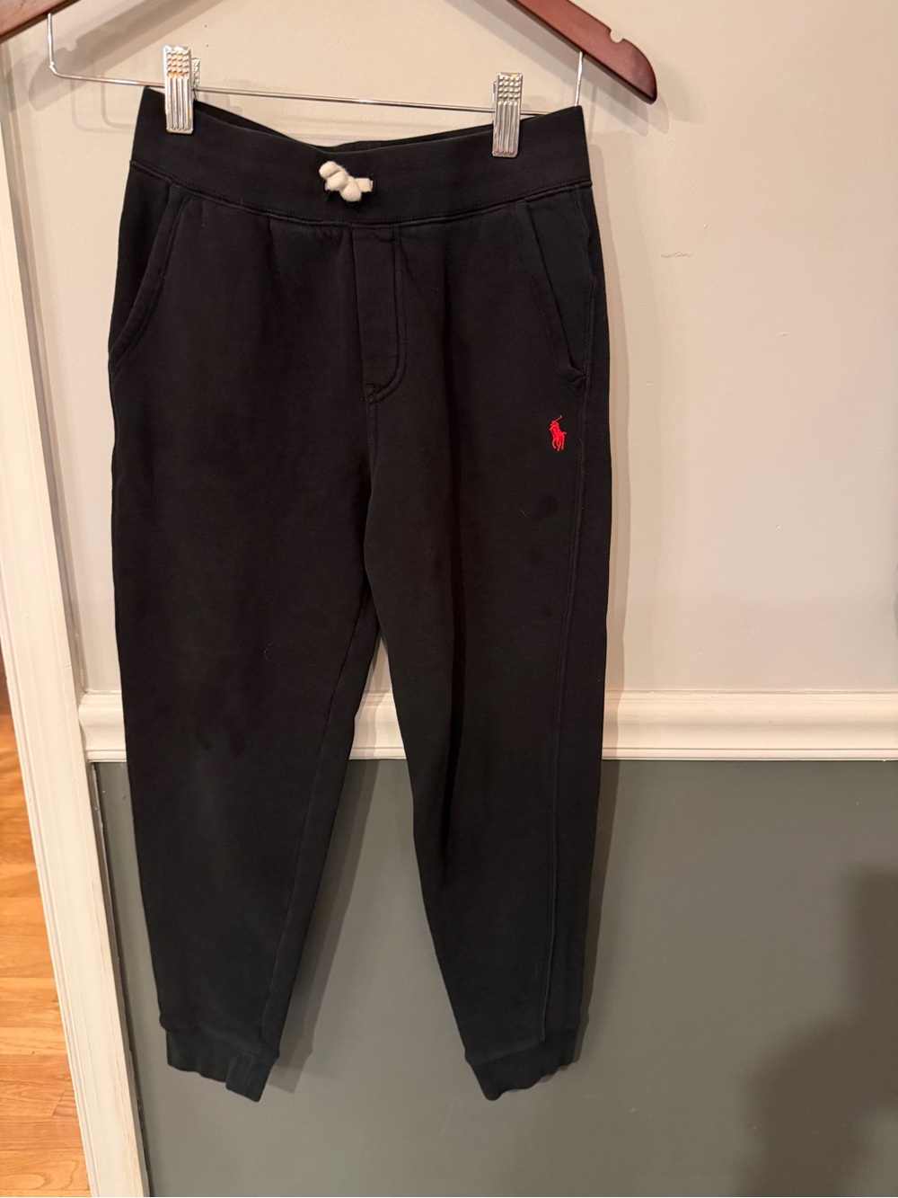 Polo by Ralph Lauren Black Kids Sweatpants with Red Pony